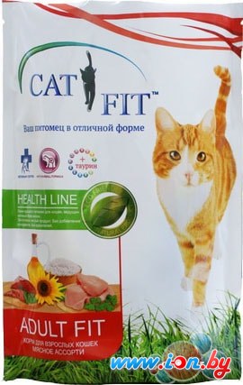 Корм для кошек Cat Fit Для взрослых кошек мясное ассорти 0.4 кг в Гомеле