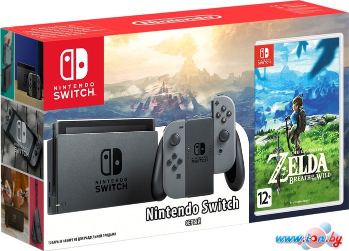 Игровая приставка Nintendo Switch + The Legend of Zelda: Breath of the Wild (серый) в Витебске