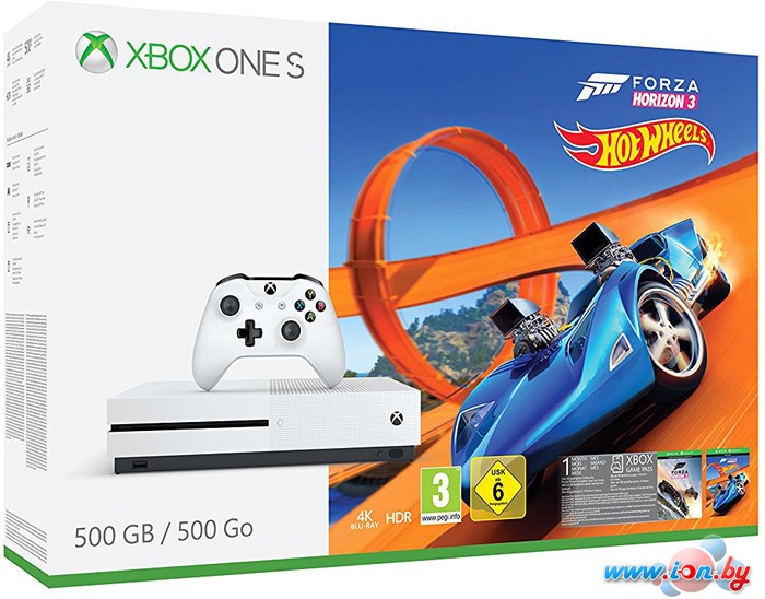 Игровая приставка Microsoft Xbox One S Forza Horizon 3 Hot Wheels 500GB в Гомеле