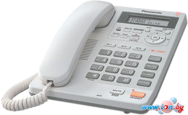 Проводной телефон Panasonic KX-TS2570RUW (белый) в Бресте