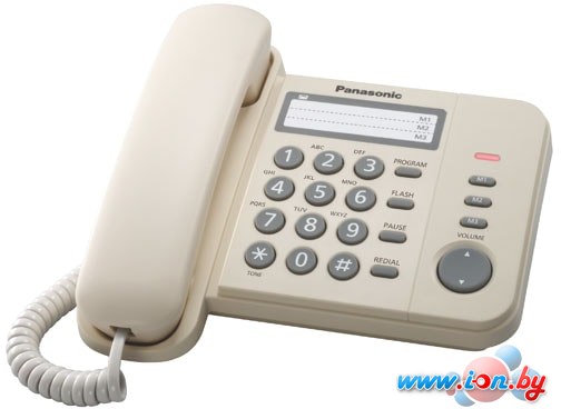 Проводной телефон Panasonic KX-TS2352RUJ (бежевый) в Минске
