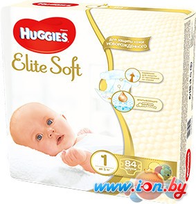 Подгузники Huggies Elite Soft 1 (84шт) в Могилёве