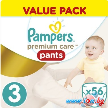 Трусики Pampers Premium Care Pants 3 Midi (56 шт) в Минске