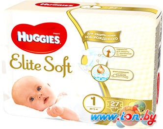 Подгузники Huggies Elite Soft 1 (27 шт) в Витебске