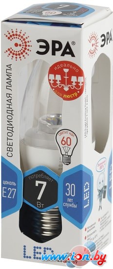 Светодиодная лампа ЭРА B35-7W-840-E27-Clear в Бресте
