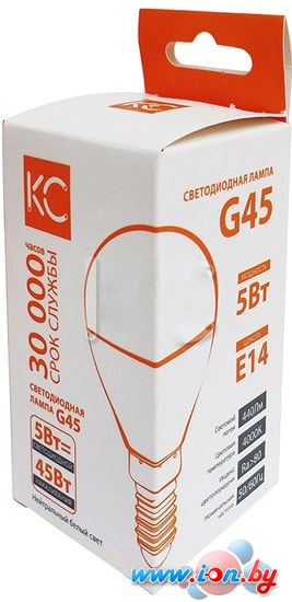Светодиодная лампа КС G45-5W-4000K-440Lm-E14-KC в Витебске