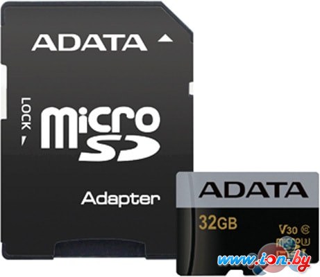Карта памяти A-Data Premier Pro AUSDH32GUI3V30G-RA1 microSDHC 32GB (с адаптером) в Могилёве