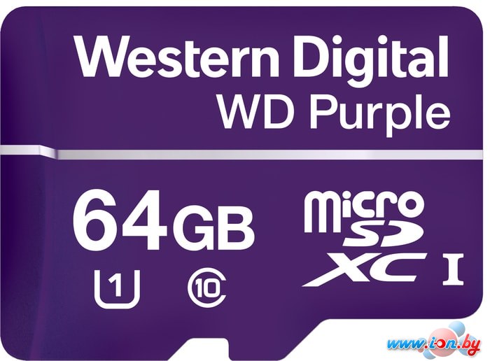 Карта памяти WD Purple WDD064G1P0A microSDXC 64GB в Могилёве