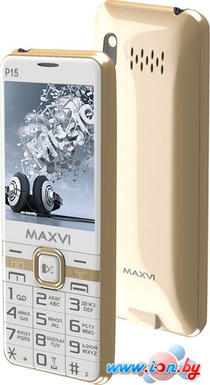 Мобильный телефон Maxvi P15 (белый/золотистый) в Бресте