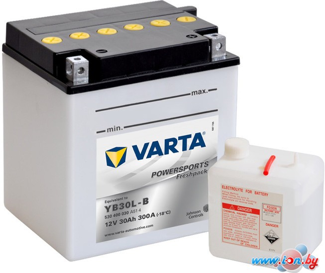 Мотоциклетный аккумулятор Varta Powersports Freshpack YB30L-B 530 400 030 (30 А/ч) в Бресте