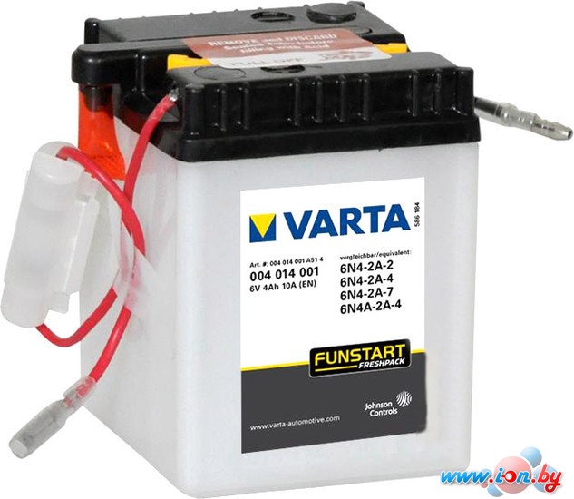 Мотоциклетный аккумулятор Varta 6N4-2A-2 / 6N4-2A-4, 6N4-2A-7 / 6N4A-2A-4 004 014 001 (4 А/ч) в Гродно