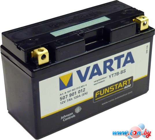Мотоциклетный аккумулятор Varta YT7B-4, YT7B-BS 507 901 012 (7 А/ч) в Витебске
