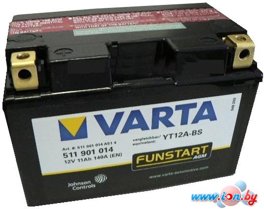 Мотоциклетный аккумулятор Varta YT12A-4, YT12A-BS 511 901 014 (11 А/ч) в Гомеле