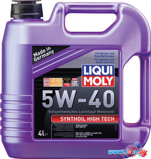 Моторное масло Liqui Moly Synthoil High Tech 5W-40 4л в Гомеле