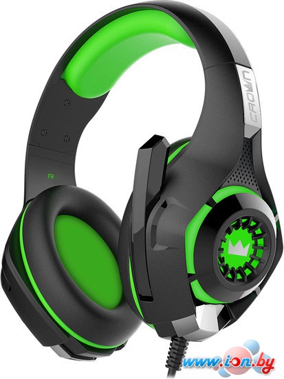 Наушники с микрофоном CrownMicro CMGH-102T USB (зеленый) в Могилёве Наушники с микрофоном CrownMicro CMGH-102T USB (зеленый) в Могилёве