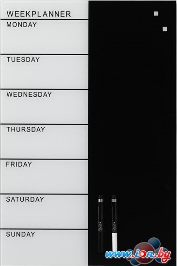 Стеклянная доска Naga Magnetic Glass Weekplanner 40x60 English [12002] в Витебске