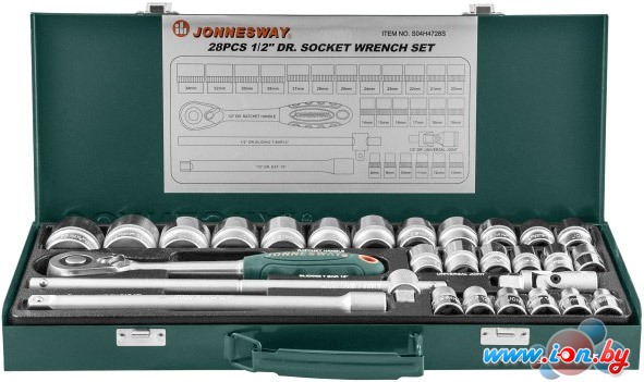 Набор торцевых головок Jonnesway S04H4728S 28 предметов в Минске