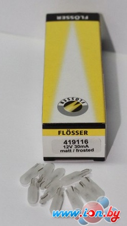 Галогенная лампа Flosser T5 12V 0,36W 30mA W2x4,6d 10шт[419116] в Витебске