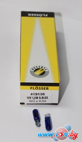Галогенная лампа Flosser T5 12V 1,2W W2X4,6d DUNKELBLAU 10шт [419135] в Гродно