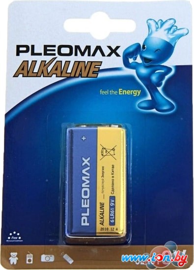 Батарейки Pleomax Alkaline 9V в Минске