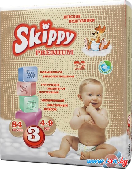 Подгузники Skippy Premium 3 (84 шт) в Витебске