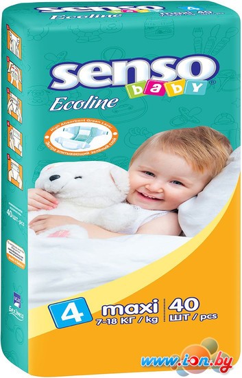 Подгузники Senso Baby Ecoline Maxi 4 (40 шт) в Могилёве