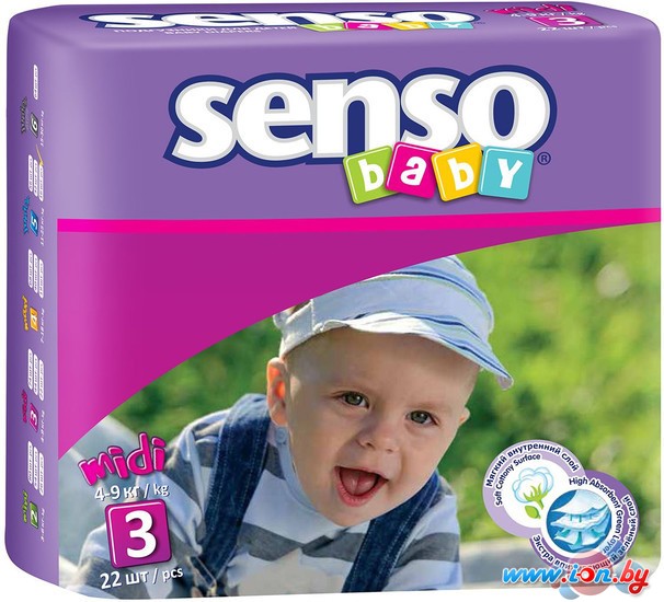 Подгузники Senso Baby Midi 3 (22 шт) в Бресте