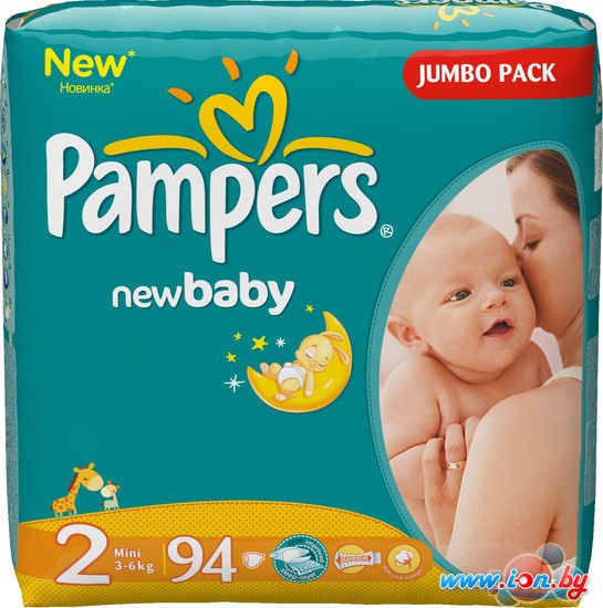 Подгузники Pampers New Baby 2 Mini Jumbo Pack (94 шт) в Минске
