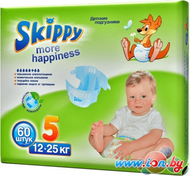 Подгузники Skippy More Happiness 5 (60 шт) в Могилёве