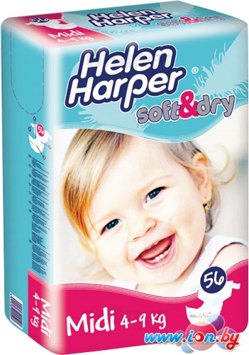 Подгузники Helen Harper Soft & Dry Midi (56 шт) в Могилёве