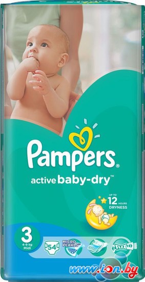 Подгузники Pampers Active Baby-Dry 3 Midi (54 шт) в Минске