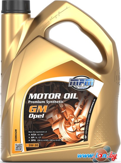 Моторное масло MPM Premium Synthetic Longlife Oil 5W-30 OPEL/GM 5л в Гомеле