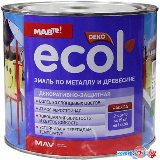 Эмаль Ecol ПФ-115 2л (малиновый) в Могилёве