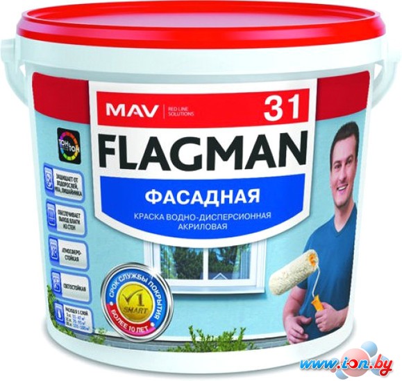 Краска Flagman ВД-АК-1031 1л (белый) в Гродно