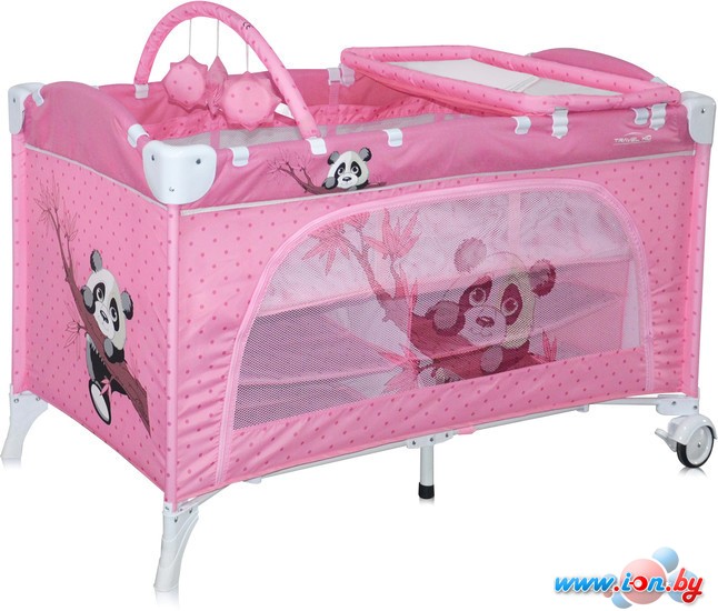 Манеж-кровать Lorelli Travel Kid 2 Layers Pink Panda [10080221637] в Бресте