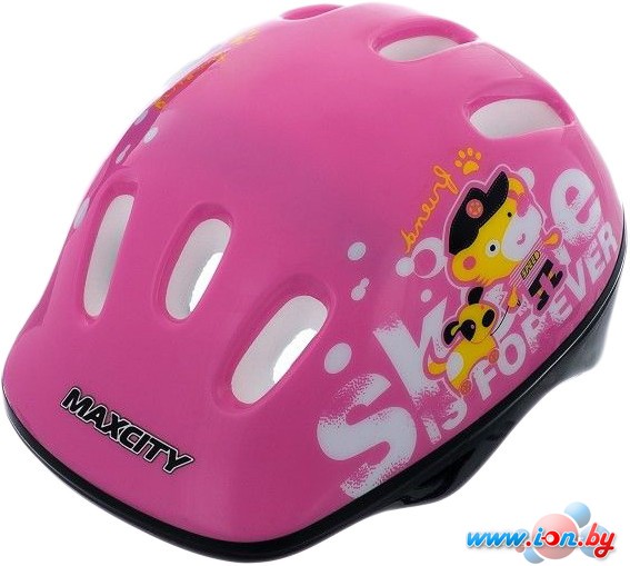 Cпортивный шлем MaxCity Baby Teddy Pink S в Могилёве