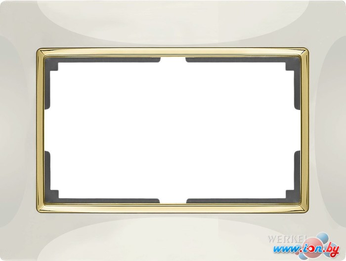 Рамка Werkel Snabb WL03-Frame-01-DBL (слоновая кость/золото) в Гомеле