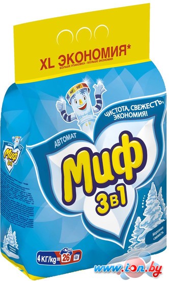 Стиральный порошок МИФ 3 в 1 Морозная Свежесть (4 кг) в Могилёве