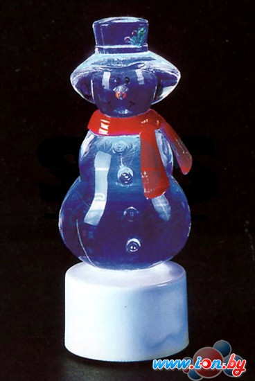 3D-фигура Neon-night Снеговик с шарфом на подставке, RGB [501-046] в Могилёве