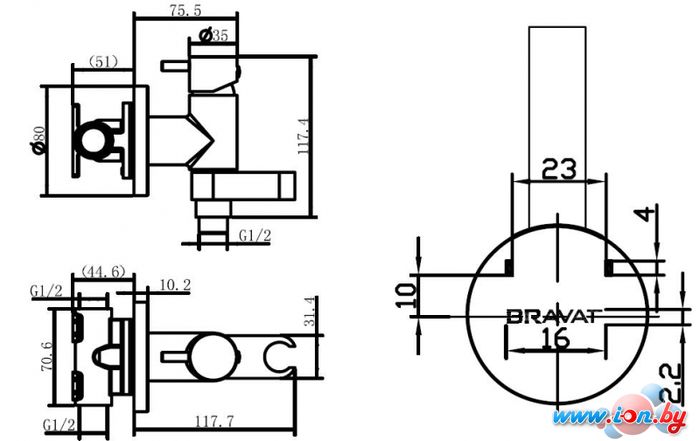 Смеситель Bravat Eler D9137CP-RUS в Могилёве