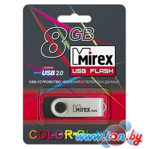 USB Flash Mirex SWIVEL RUBBER BLACK 8GB (13600-FMURUS08) в Минске