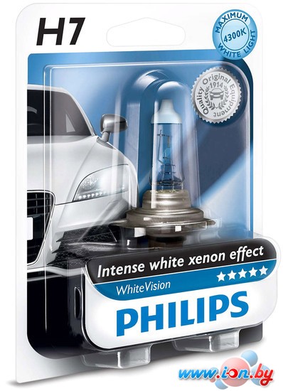 Галогенная лампа Philips H7 WhiteVision 1шт [12972WHVB1] в Могилёве