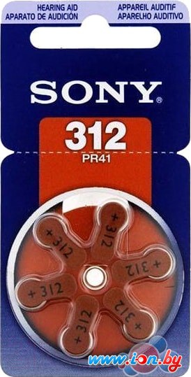 Батарейки Sony A312 6 шт. PR312-D6N в Гродно