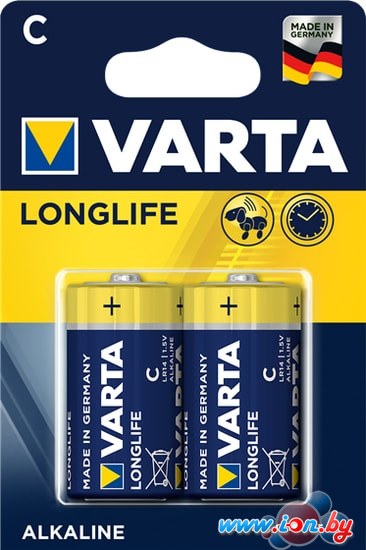 Батарейки Varta Longlife C 2 шт. в Гомеле