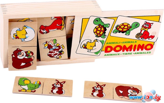 Настольная игра ЛЭМ домино Животные в Могилёве
