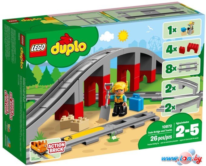 Конструктор LEGO Duplo 10872 Железнодорожный мост в Бресте