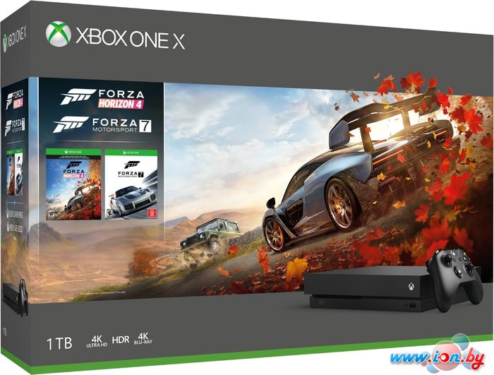 Игровая приставка Microsoft Xbox One X 1TB + Forza Horizon 4 + Forza Motorsport 7 в Минске