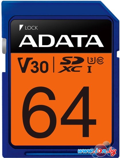 Карта памяти A-Data Premier Pro SDXC UHS-I U3 Class 10 ASDX64GUI3V30G-R 64GB в Могилёве