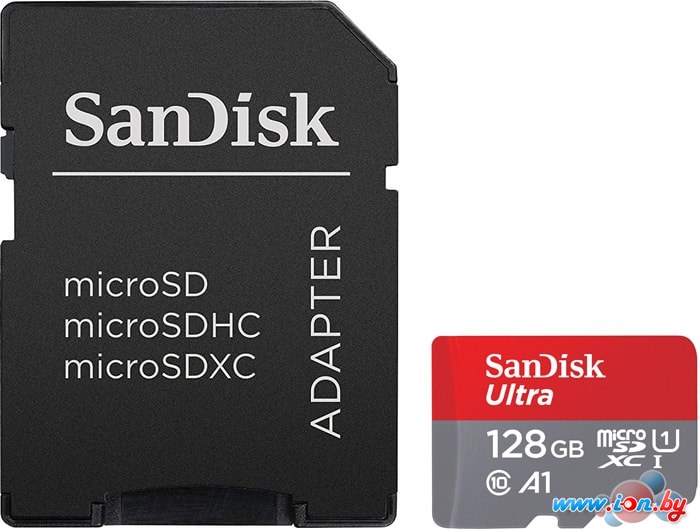 Карта памяти SanDisk Ultra SDSQUAR-128G-GN6MA microSDXC 128GB (с адаптером) в Могилёве Карта памяти SanDisk Ultra SDSQUAR-128G-GN6MA microSDXC 128GB (с адаптером) в Могилёве