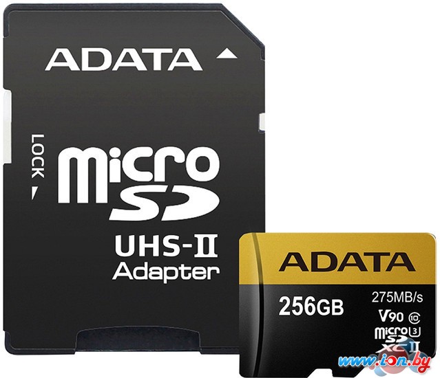 Карта памяти A-Data microSDXC UHS-II 256GB + адаптер [AUSDX256GUII3CL10-CA1] в Могилёве